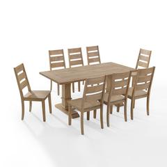 Joanna 9-Piece Dining Table Set For 8 - Table & 8 Ladder-Back Chairs