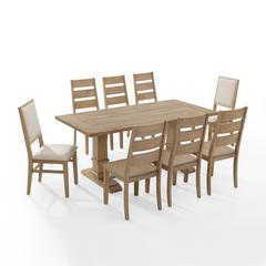 Joanna 9-Piece Dining Table Set For 8, Table, 6 Ladder-Back Chairs, 2 Chairs