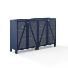 Cassai 2-Piece Media Sideboard Cabinet Set - 2 Storage Pantries