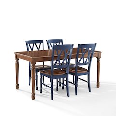 Shelby 5-Piece Dining Table Set For 4 - Table & 4 Chairs