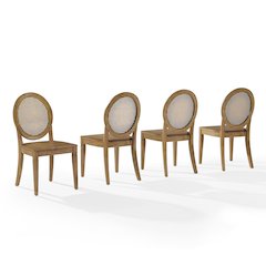 Katia 4-Piece Cane-Back Dining Chair Set - 4 Cane-Back Chairs