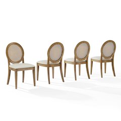 Katia 4-Piece Cane-Back Dining Chair Set - 4 Cane-Back Chairs