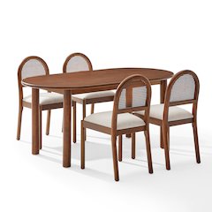 Kennedy 5-Piece Dining Table Set For 4 - Table & 4 Chairs