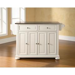 Alexandria Stainless Steel Top Full Size Kitchen Island/Cart