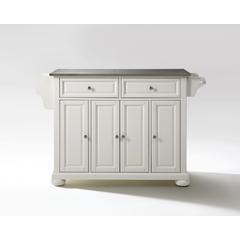 Alexandria Stainless Steel Top Full Size Kitchen Island/Cart