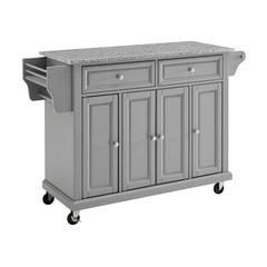 Full Size Granite Top Kitchen Cart
