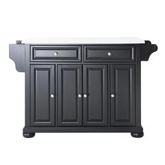 Alexandria Stone Top Full Size Kitchen Island/Cart