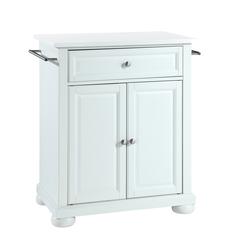 Alexandria Stone Top Portable Kitchen Island/Cart