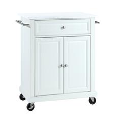 Compact Stone Top Kitchen Cart