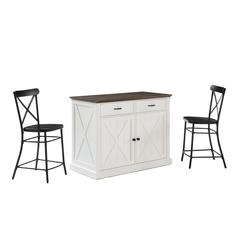 Clifton Kitchen Island W/Camille Stools