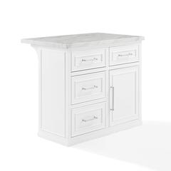 Cutler Faux Marble Top Kitchen Island