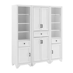 Tara 3-Piece Kitchen Storage Pantry Set - Pantry & 2 Linen Cabinets
