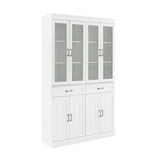 Stanton 2Pc Glass Door Kitchen Storage Pantry Cabinet Set - 2 Pantries