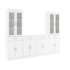 Stanton 3-Piece Sideboard And Glass Door Pantry Set - Sideboard & 2 Pantries