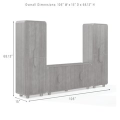 Millie 3-Piece  Entertainment Center - Sideboard & 2 Pantries