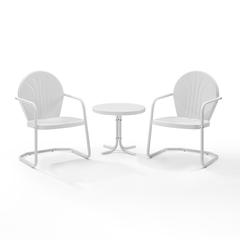 Griffith 3Pc Retro Outdoor Chair Set - Side Table & 2 Chairs