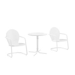 Griffith 3Pc Retro Outdoor Bistro Set - Bistro Table & 2 Chairs