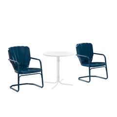 Ridgeland 3Pc Retro Outdoor Bistro Set - Bistro Table & 2 Chairs