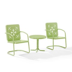 Azalea 3-Piece Retro Outdoor Chair Set - Side Table & 2 Chairs