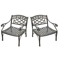 Sedona 2Pc Cast Aluminum Outdoor Lounge Chair Set - 2 Club Chairs
