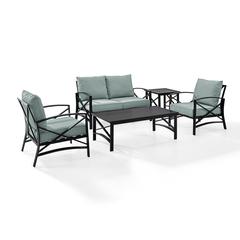 Kaplan 5Pc Outdoor Loveseat Patio Furniture Set