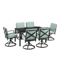 Kaplan 7Pc Outdoor Dining Set - Table & 6 Swivel Chairs