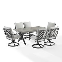 Otto 7Pc Outdoor Dining Set - Table & 6 Swivel Chairs