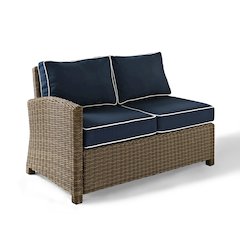 Bradenton Wicker Outdoor Sectional Left Side Loveseat