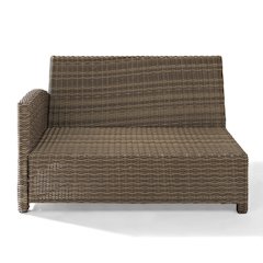 Bradenton Wicker Outdoor Sectional Left Side Loveseat