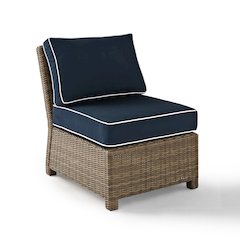 Bradenton Wicker Armless Outdoor Sectional Chair