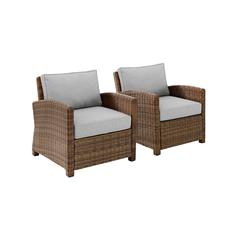 Bradenton 2Pc Wicker Outdoor Chair Set - 2 Armchairs