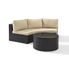 Catalina 2Pc Outdoor Sectional Furniture Set, Sectional Sofa, Coffee Table