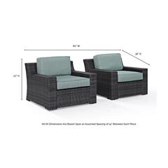 Beaufort 2Pc Wicker Outdoor Chair Set - 2 Chairs