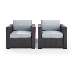 Biscayne 2Pc Wicker Outdoor Chair Set - 2 Chairs