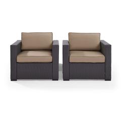 Biscayne 2Pc Wicker Outdoor Chair Set - 2 Chairs