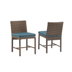 Bradenton 2Pc Wicker Outdoor Dining Chair Set - 2 Dining Chairs
