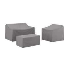 3Pc Outdoor Furniture Cover Set - Loveseat, Chair, & Coffee Table