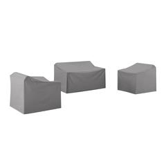 3Pc Outdoor Furniture Cover Set - Loveseat & 2 Chairs