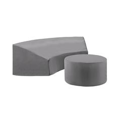 Catalina 2Pc Outdoor Furniture Cover Set - Round Sectional Sofa & Coffee Table