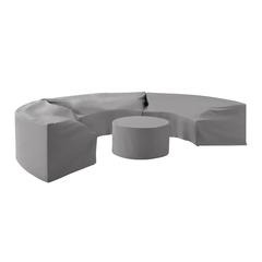 Catalina 4Pc Outdoor Furniture Cover Set, 3 Round Sectional Sofas & Coffee Table
