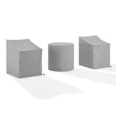3Pc Outdoor Bistro Furniture Cover Set - 2 Dining Arm Chairs & 1 Bistro Table