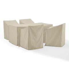 5Pc Outdoor Dining Furniture Cover Set - 4 Dining Arm Chairs & 1 Dining Table