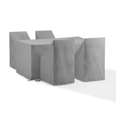 5Pc Outdoor Dining Furniture Cover Set - 4 Dining Side Chairs & 1 Dining Table