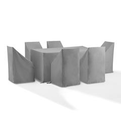 7Pc Outdoor Dining Furniture Cover Set - 6 Dining Side Chairs & 1 Dining Table