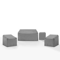 4Pc Outdoor Furniture Cover Set - 2 Chairs, 1 Loveseat, & 1 Side Table