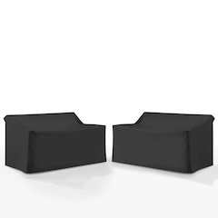 2Pc Outdoor Loveseat Furniture Cover Set - 2 Loveseats