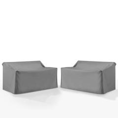 2Pc Outdoor Loveseat Furniture Cover Set - 2 Loveseats