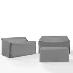 3Pc Outdoor Furniture Cover Set - 2 Loveseats & 1 Coffee Table