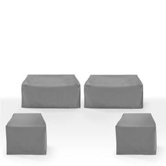 4Pc Outdoor Sectional Furniture Cover Set - 2 Loveseats & 2 Chairs