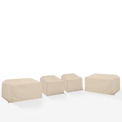 4Pc Outdoor Sectional Furniture Cover Set - 2 Loveseats & 2 Chairs
